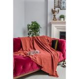 Latuda Concept Kaymaz Koltuk Örtüsü Çift Taraflı Mikrofiber Şönil 175x215 cm Kiremit – Kedi Köpek ve Çocuk Dostu