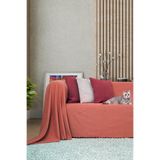 Latuda Concept Kaymaz Koltuk Örtüsü Çift Taraflı Mikrofiber Şönil 175x300 cm Kiremit – Kedi Köpek ve Çocuk Dostu