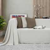 Latuda Concept Kaymaz Koltuk Örtüsü Çift Taraflı Mikrofiber Şönil 175x300 cm Kum Beji – Kedi Köpek ve Çocuk Dostu - 175 x 300 cm