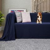 Latuda Concept Kaymaz Koltuk Örtüsü Çift Taraflı Mikrofiber Şönil 175x300 cm Lacivert – Kedi Köpek ve Çocuk Dostu - 175 x 300 cm