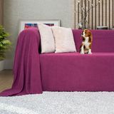 Latuda Concept Kaymaz Koltuk Örtüsü Çift Taraflı Mikrofiber Şönil 175x300 cm Mürdüm – Kedi Köpek ve Çocuk Dostu - 175 x 300 cm