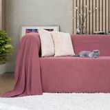 Latuda Concept Kaymaz Koltuk Örtüsü Çift Taraflı Mikrofiber Şönil 175x300 cm Rose – Kedi Köpek ve Çocuk Dostu - 175 x 300 cm