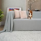 Latuda Concept Kaymaz Koltuk Örtüsü Çift Taraflı Mikrofiber Şönil 175x300 cm Taş – Kedi Köpek ve Çocuk Dostu - 175 x 300 cm