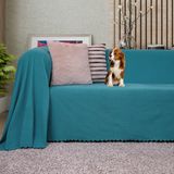 Latuda Concept Kaymaz Koltuk Örtüsü Çift Taraflı Mikrofiber Şönil 175x300 cm Turkuaz – Kedi Köpek ve Çocuk Dostu - 175 x 300 cm