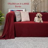 Latuda Concept Kaymaz Koltuk Örtüsü Çift Taraflı Mikrofiber Şönil 175X350 cm XLARGE- Bordo – Kedi Köpek ve Çocuk Dostu - 175 x 350 cm