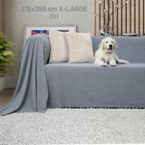 Latuda Concept Kaymaz Koltuk Örtüsü Çift Taraflı Mikrofiber Şönil 175X350 cm XLARGE- Gri – Kedi Köpek ve Çocuk Dostu - 175 x 350 cm - Gri - Mavi