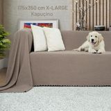 Latuda Concept Kaymaz Koltuk Örtüsü Çift Taraflı Mikrofiber Şönil 175X350 cm XLARGE - Kapuçino – Kedi Köpek ve Çocuk Dostu - 175 x 350 cm