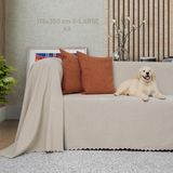 Latuda Concept Kaymaz Koltuk Örtüsü Çift Taraflı Mikrofiber Şönil 175X350 cm XLARGE- Kil – Kedi Köpek ve Çocuk Dostu - 175 x 350 cm