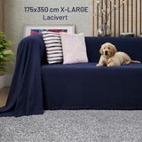 Latuda Concept Kaymaz Koltuk Örtüsü Çift Taraflı Mikrofiber Şönil 175X350 cm XLARGE- Lacivert – Kedi Köpek ve Çocuk Dostu - 175 x 350 cm
