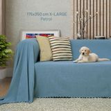 Latuda Concept Kaymaz Koltuk Örtüsü Çift Taraflı Mikrofiber Şönil 175X350 cm XLARGE - Petrol – Kedi Köpek ve Çocuk Dostu - 175 x 350 cm