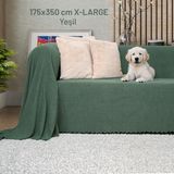 Latuda Concept Kaymaz Koltuk Örtüsü Çift Taraflı Mikrofiber Şönil 175X350 cm XLARGE- Yeşil – Kedi Köpek ve Çocuk Dostu - 175 x 350 cm