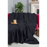 Latuda Concept Koltuk Örtüsü | Çekyat Örtüsü | Koltuk Şalı 175x215 Mikrofiber Şönil Çift Taraflı Kaymaz | Antrasit