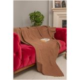 Latuda Concept Koltuk Örtüsü | Çekyat Örtüsü | Koltuk Şalı 175x215 Mikrofiber Şönil Çift Taraflı Kaymaz | Kahve