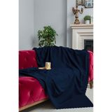 Latuda Concept Koltuk Örtüsü | Çekyat Örtüsü | Koltuk Şalı 175x215 Mikrofiber Şönil Çift Taraflı Kaymaz | Lacivert
