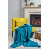 Latuda Concept Koltuk Örtüsü | Çekyat Örtüsü | Koltuk Şalı 175x215 Mikrofiber Şönil Çift Taraflı Kaymaz | Turkuaz