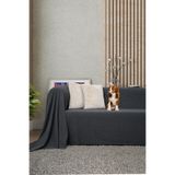 Latuda Concept Koltuk Örtüsü | Çekyat Örtüsü | Koltuk Şalı 175x300 Mikrofiber Şönil Çift Taraflı Kaymaz | Antrasit