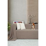 Latuda Concept Koltuk Örtüsü | Çekyat Örtüsü | Koltuk Şalı 175x300 Mikrofiber Şönil Çift Taraflı Kaymaz | Kapuçino