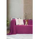 Latuda Concept Koltuk Örtüsü | Çekyat Örtüsü | Koltuk Şalı 175x300 Mikrofiber Şönil Çift Taraflı Kaymaz | Mürdüm