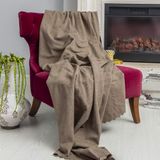 LATUDA CONCEPT Koltuk Örtüsü Şönil Kaymaz Çift Taraflı Çekyat Örtüsü Koltuk Şalı 175x215 - KAPUÇİNO