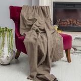 LATUDA CONCEPT Koltuk Örtüsü Şönil Kaymaz Çift Taraflı Çekyat Örtüsü Koltuk Şalı 175x300 - KAPUÇİNO