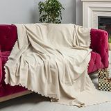 LATUDA CONCEPT Koltuk Örtüsü Şönil Kaymaz Çift Taraflı Çekyat Örtüsü Koltuk Şalı 175x300 - KREM