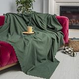 LATUDA CONCEPT Koltuk Örtüsü Şönil Kaymaz Çift Taraflı Çekyat Örtüsü Koltuk Şalı 175x300 - YEŞİL