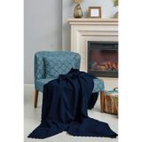 Latuda Concept Mikrofiber Şönil Tek kişilik Koltuk Örtüsü Berjer Çift Taraflı 110x175 cm ( 2Adet ) Lacivert