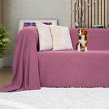 LATUDA CONCEPT - Şönil Çift Taraflı Kaymaz Çekyat Örtüsü ve Koltuk Şalı 175x300 Gül Kurusu