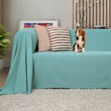 LATUDA CONCEPT - Şönil Çift Taraflı Kaymaz Çekyat Örtüsü ve Koltuk Şalı 175x300 Su Yeşili