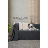 Latuda Home Kaymaz Koltuk Örtüsü Çift Taraflı Mikrofiber Şönil 175x350 cm XL- Antrasit – Kedi Köpek ve Çocuk Dos