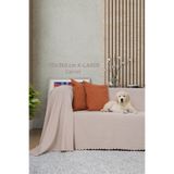 Latuda Home Kaymaz Koltuk Örtüsü Çift Taraflı Mikrofiber Şönil 175x350 cm XL- Camel – Kedi Köpek ve Çocuk Dostu