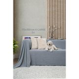 Latuda Home Kaymaz Koltuk Örtüsü Çift Taraflı Mikrofiber Şönil 175x350 cm XL- Gri – Kedi Köpek ve Çocuk Dostu