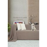 Latuda Home Kaymaz Koltuk Örtüsü Çift Taraflı Mikrofiber Şönil 175x350 cm XL- Kapuçino – Kedi Köpek ve Çocuk Dos