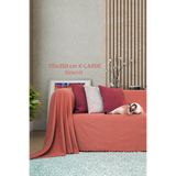 Latuda Home Kaymaz Koltuk Örtüsü Çift Taraflı Mikrofiber Şönil 175x350 cm XL- Kiremit – Kedi Köpek ve Çocuk Dost