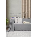 Latuda Home Kaymaz Koltuk Örtüsü Çift Taraflı Mikrofiber Şönil 175x350 cm XL- Kurşun – Kedi Köpek ve Çocuk Dostu