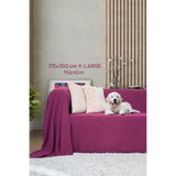 Latuda Home Kaymaz Koltuk Örtüsü Çift Taraflı Mikrofiber Şönil 175x350 cm XL- Mürdüm – Kedi Köpek ve Çocuk Dostu