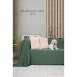 Latuda Home Kaymaz Koltuk Örtüsü Çift Taraflı Mikrofiber Şönil 175x350 cm XL- Yeşil – Kedi Köpek ve Çocuk Dostu