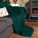 Latuda Home Mikrofiber Şönil Fitilli Minimalist Koltuk Örtüsü - 175x215 cm, Çift Taraflı, Kaymaz, Terletmez,Zümrüt