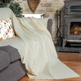 Latuda Home Mikrofiber Şönil Fitilli Minimalist Tekli Koltuk Örtüsü - 110 x 175 cm ,2 Adet Çift Taraflı, Kaymaz, Terletmez Ekru - 110 x 175 cm
