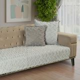 Latuda Home Ponela Bohem Ponponlu Koltuk Örtüsü 90X200 cm Sadece Oturma Alanı (1 Adet )- Açık Gri - 90 x 200 cm