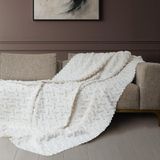 Latuda Home Ponela Koltuk Örtüsü Kaymaz Bohem Punch Kabartmalı 110X175 cm 2 Adet ( Berjer ) Kaymaz, Ekru - 110 x 175 cm