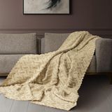 Latuda Home Ponela Koltuk Örtüsü Kaymaz Bohem Punch Kabartmalı 3 Boyutlu 175X215 cm ( Medium ) Kaymaz, Bej - 175 x 215 cm
