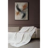 Latuda Home Ponela Koltuk Örtüsü Kaymaz Bohem Punch Kabartmalı 3 Boyutlu 175x215 cm ( Medium ) Kaymaz, Ekru