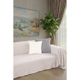 Latuda Home Ponela Koltuk Örtüsü Kaymaz Bohem Punch Kabartmalı 3 Boyutlu 175x350 cm ( X- Large ) Kaymaz, Camel