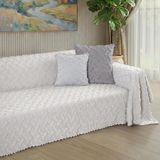 Latuda Home Ponela Koltuk Örtüsü Kaymaz Bohem Punch Kabartmalı 3 Boyutlu 175X350 cm ( X- Large ) Kaymaz, Kil - 175 x 350 cm