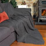 Latuda Home Premium Koltuk Örtüsü 110x175 (2 Adet) Berjer Gramajlı Jakarlı Şönil Gri | Kanepe Örtüsü | Kaymaz - 110 x 175 cm