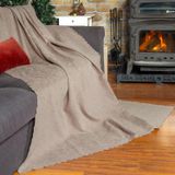 Latuda Home Premium Koltuk Örtüsü 110x175 cm (2 Adet) Berjer Gramajlı Jakarlı Şönil Camel | Kanepe Örtüsü | Kaymaz