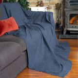Latuda Home Premium Koltuk Örtüsü 110x175 cm (2 Adet) Berjer Gramajlı Jakarlı Şönil Gece Mavisi | Kanepe Örtüsü | Kaymaz