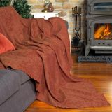 Latuda Home Premium Koltuk Örtüsü 110x175 cm (2 Adet) Berjer Gramajlı Jakarlı Şönil Kiremit | Kanepe Örtüsü | Kaymaz