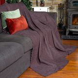 Latuda Home Premium Koltuk Örtüsü 175x215 Gramajlı Jakarlı Şönil Gül Kurusu | Kanepe Örtüsü | Kaymaz - 175 x 215 cm
